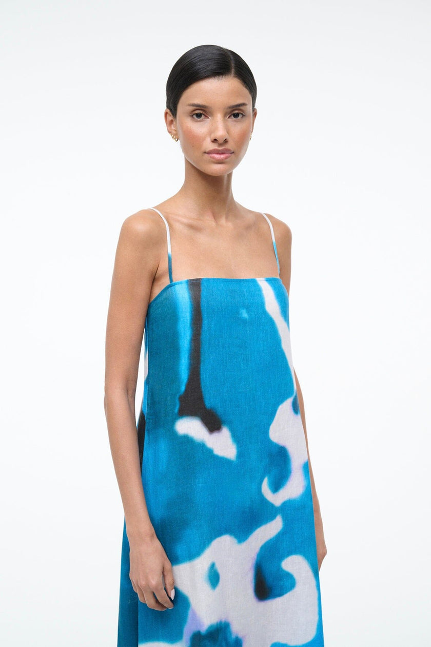 LAURA LINEN DRESS BLUE HAZE - Image 4