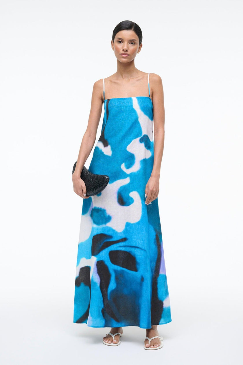 LAURA LINEN DRESS BLUE HAZE - Image 5