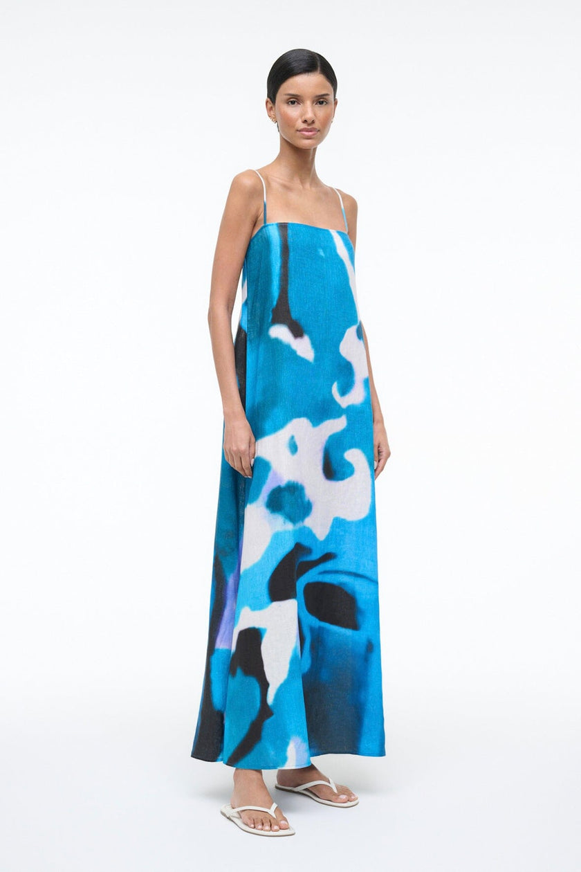 LAURA LINEN DRESS BLUE HAZE - Image 2