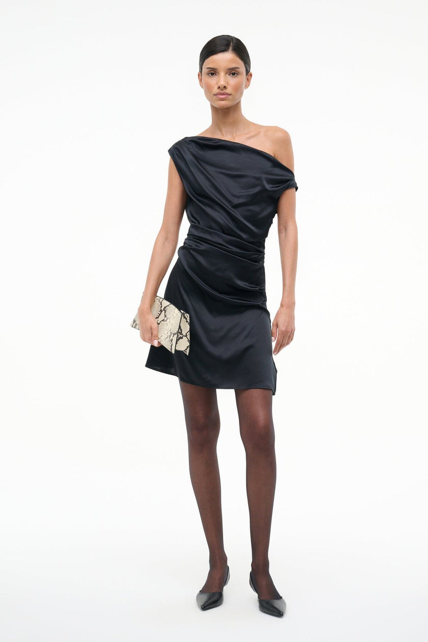 MINI PHARE SILK DRESS BLACK