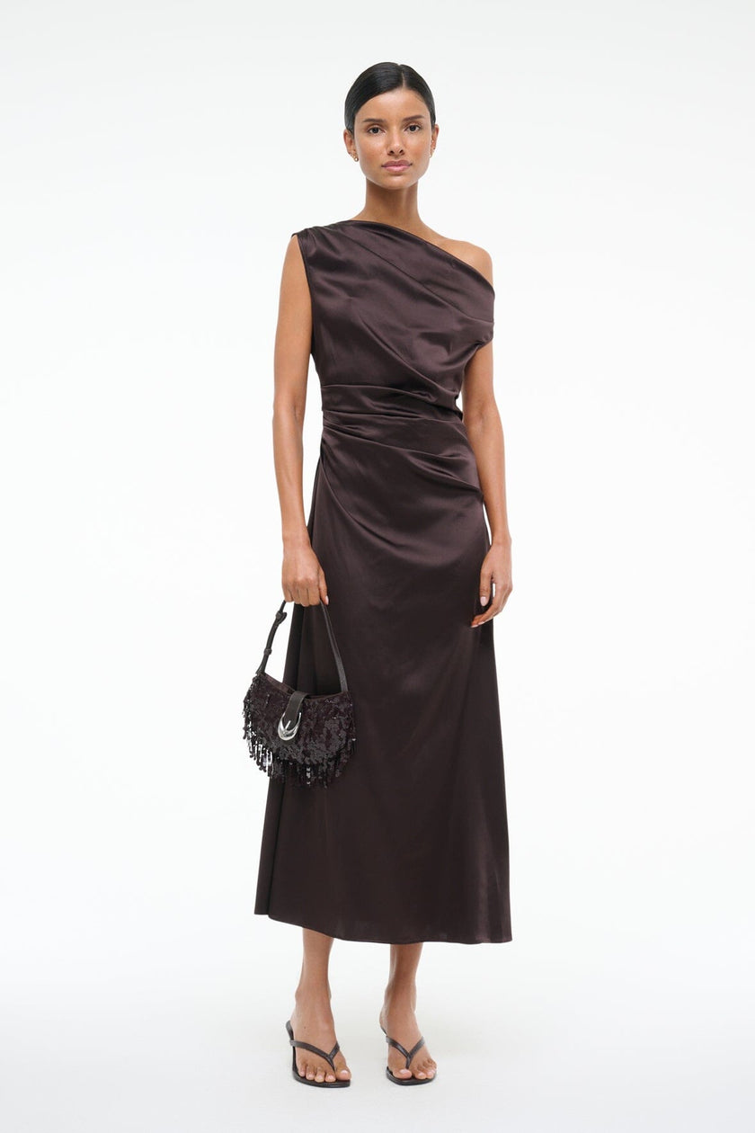 PHARE SILK DRESS EARTH - Image 2