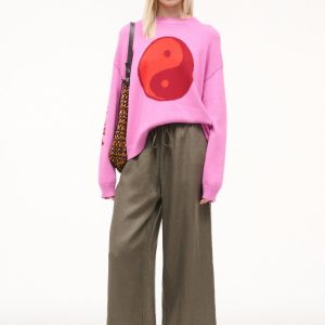 MATEO CROPPED LINEN PANT  THYME