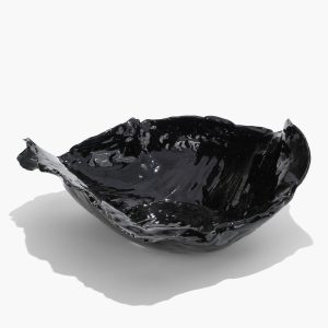 WAVY BOWL BLACK GLAZE