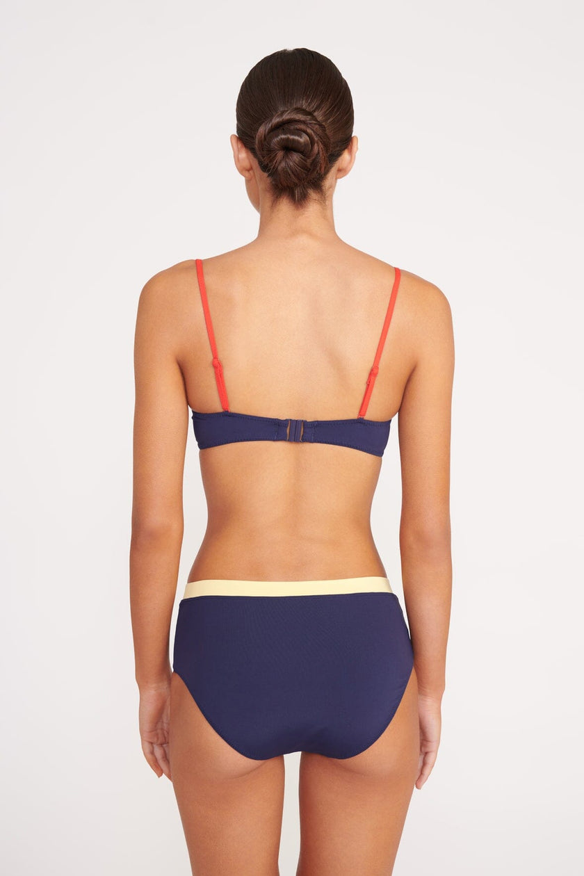 DEVON HIGH RISE BIKINI BOTTOM NAVY COLORBLOCK - Image 4