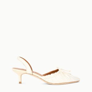 ALBA BALLET SLINGBACK IVORY SATIN