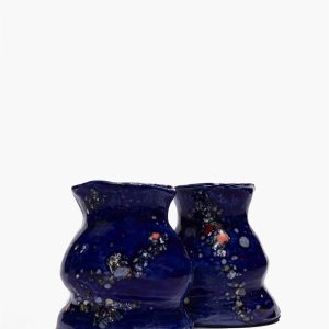 CERAMIC VASE BOOKENDS POLKA DOT