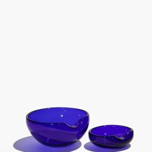 ELSA PERETTI VINTAGE GLASS BOWLS BLUE