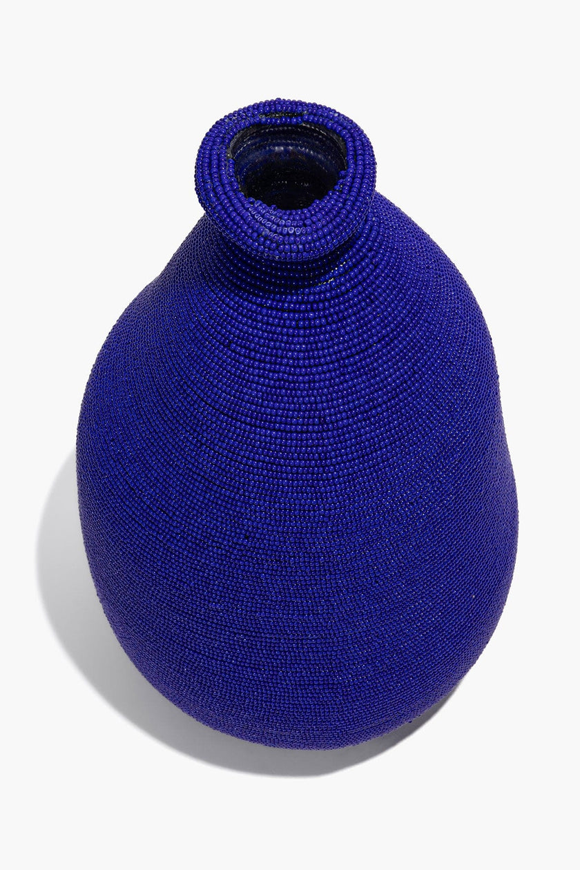 HAND-BEADED VASE BLUE - Image 2