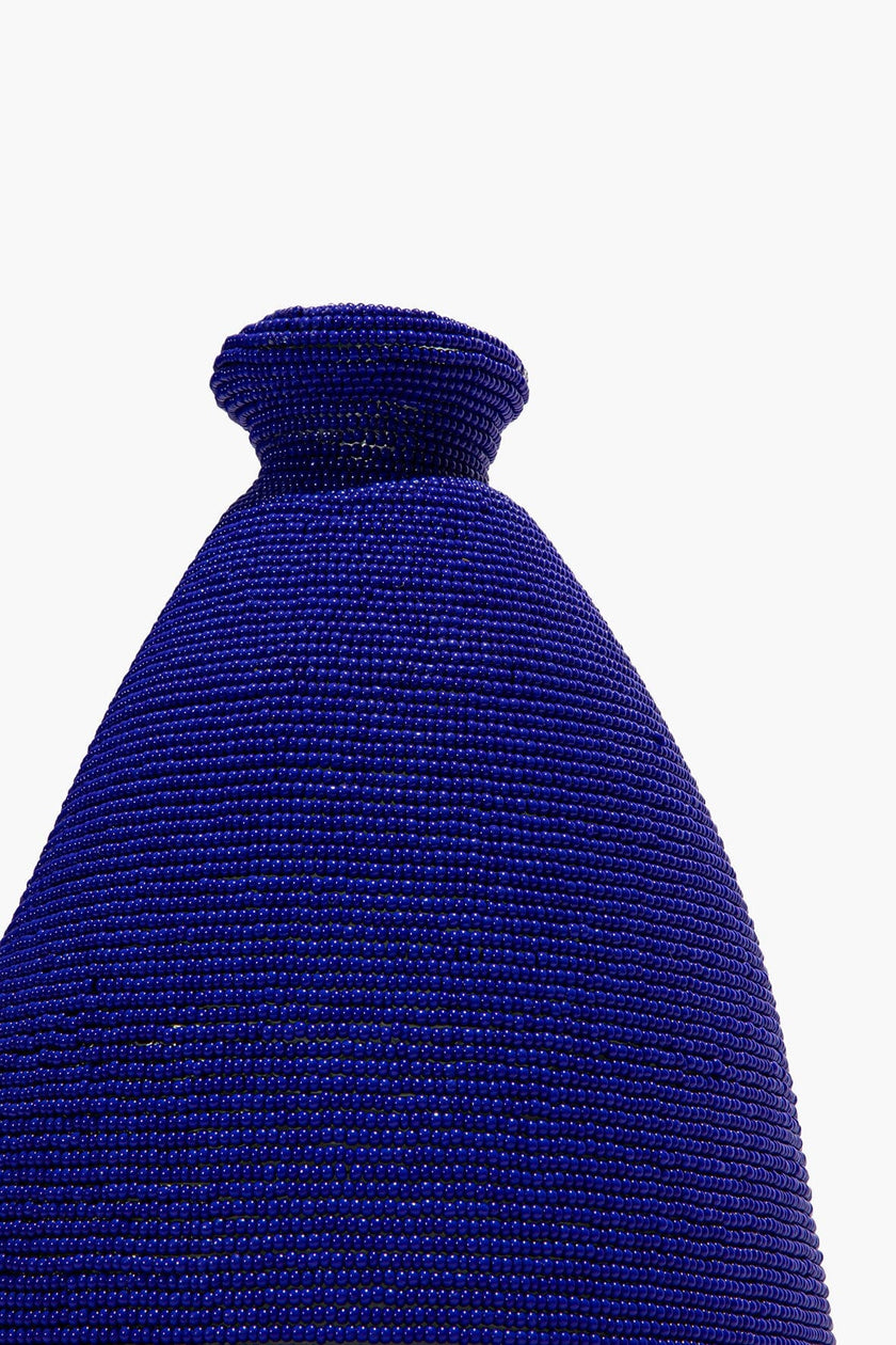 HAND-BEADED VASE BLUE - Image 3