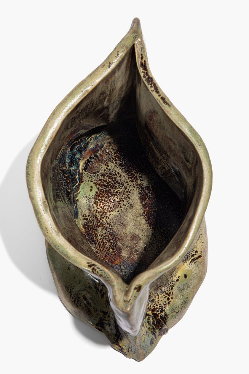 CERAMIC VASE SNAKE SKIN GLAZE - Image 4