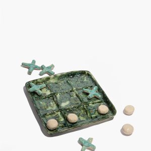 CERAMIC TIC TAC TOE  EARTH GLAZE