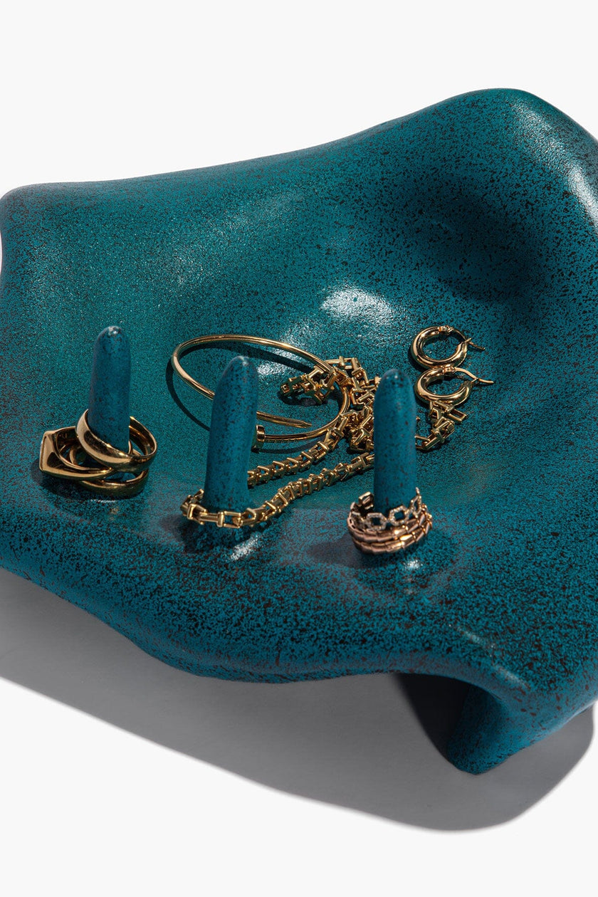 BUBBLE JEWELRY HOLDER BLUE GLAZE - Image 2