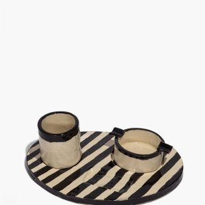 ACL TRAY HOLDER STRIPED GLAZE