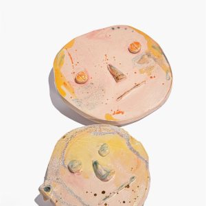 LOUISE CERAMIC FACES COTTON CANDY GLAZE
