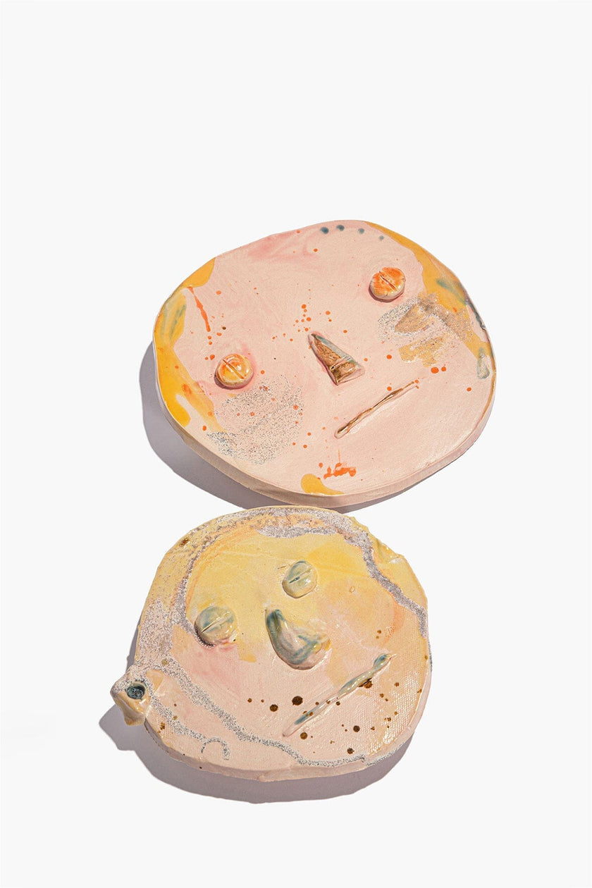 LOUISE CERAMIC FACES COTTON CANDY GLAZE