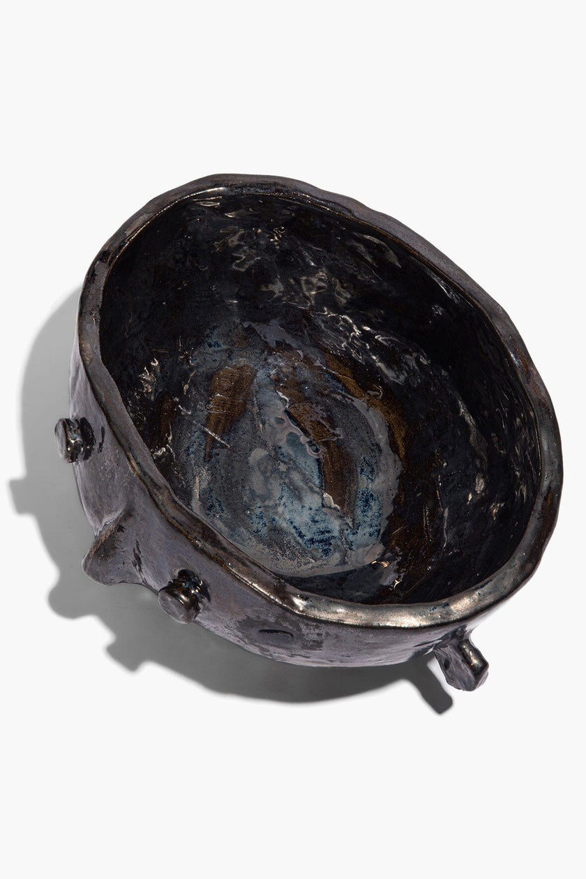 LARGE HENRY BOWL PALADIUM GLAZE - Image 3