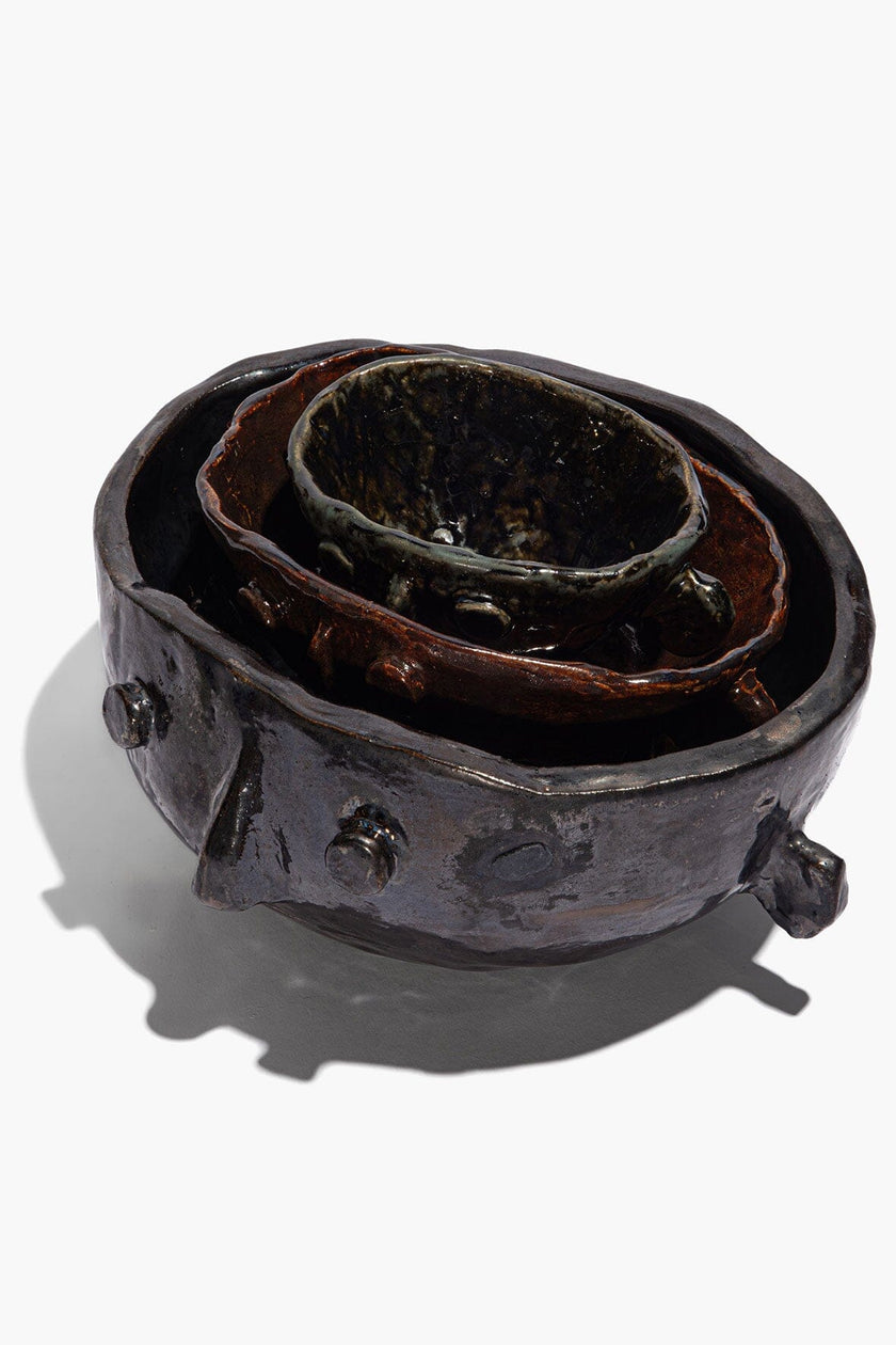 LARGE HENRY BOWL PALADIUM GLAZE - Image 5