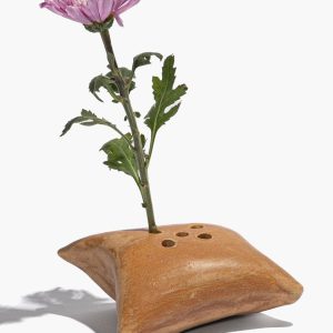 CERAMIC IKEBANA MUSTARD GLAZE