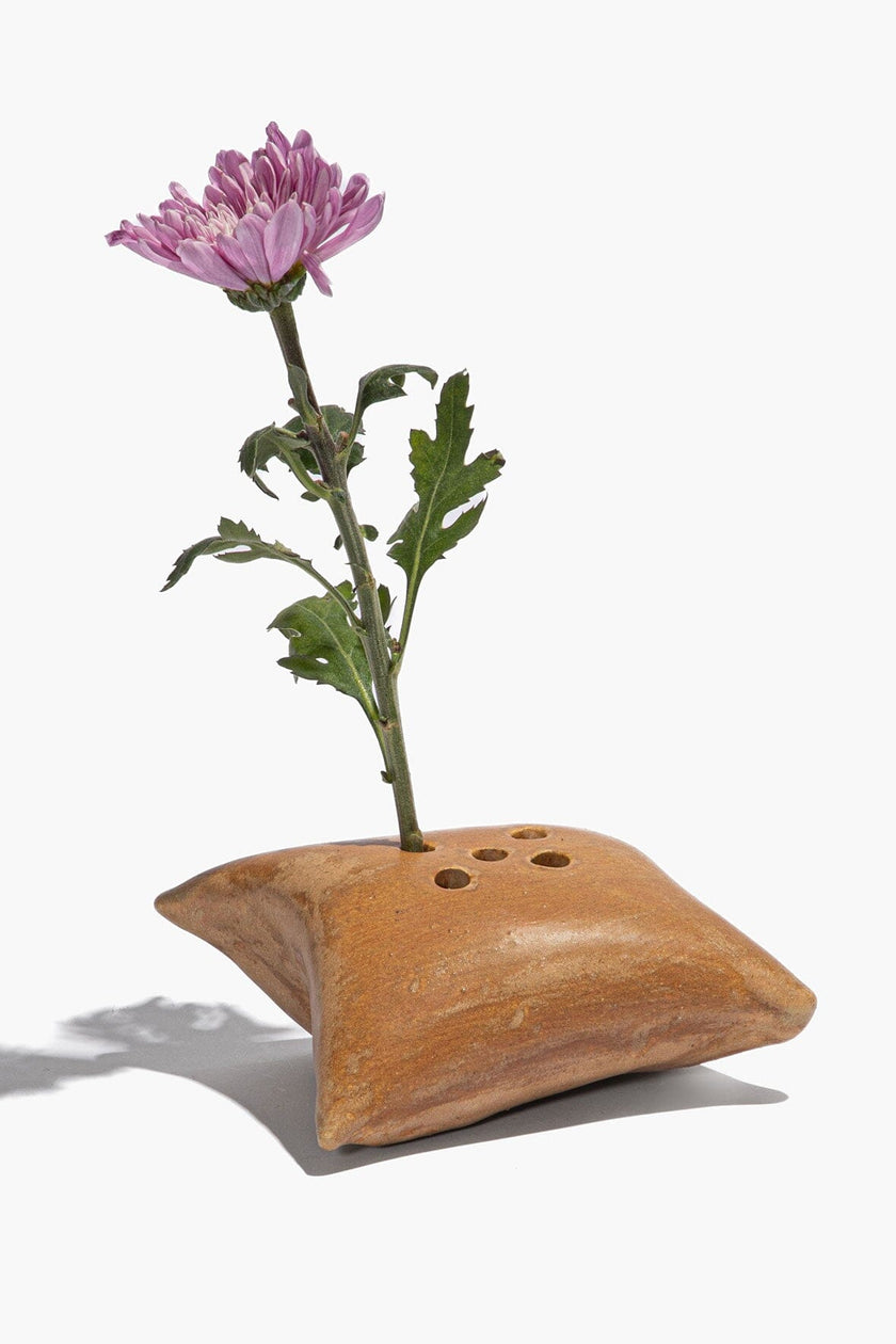 CERAMIC IKEBANA MUSTARD GLAZE