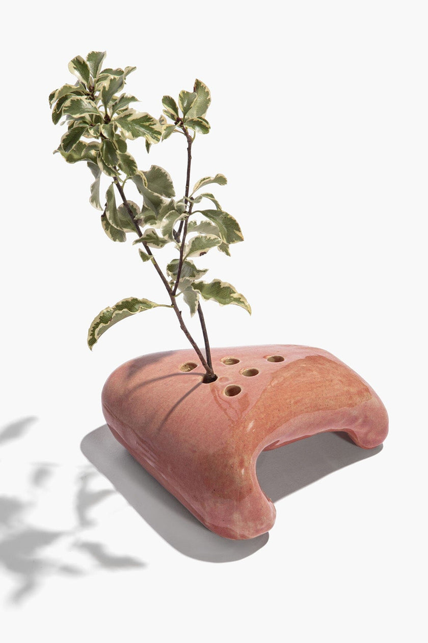 CERAMIC IKEBANA PINK GLAZE
