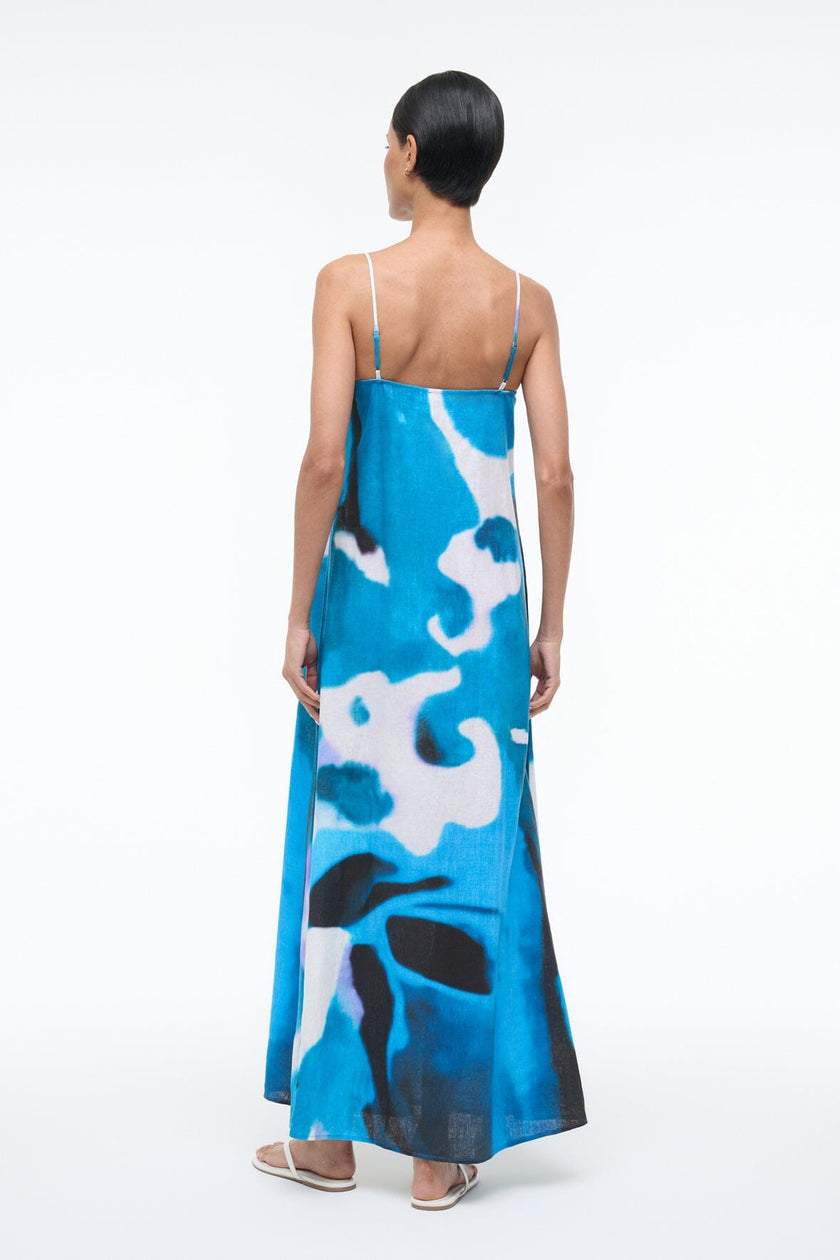 LAURA LINEN DRESS BLUE HAZE - Image 3