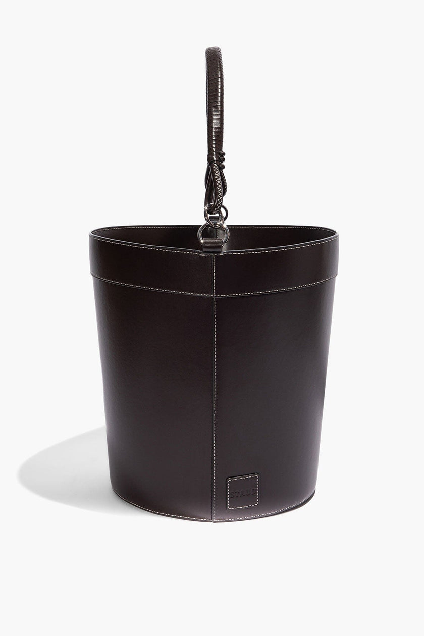 MOREAU LEATHER BIN WITH HANDLE ESPRESSO - Image 3
