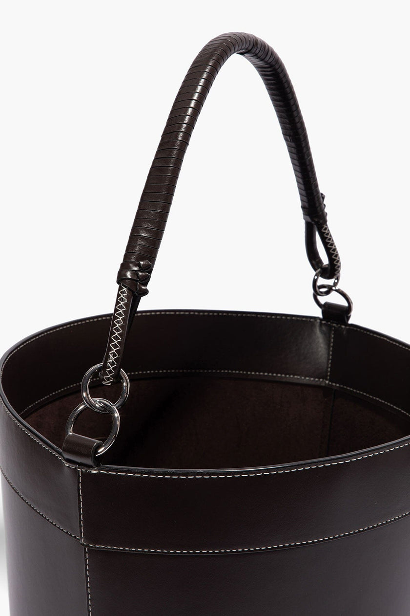 MOREAU LEATHER BIN WITH HANDLE ESPRESSO - Image 5