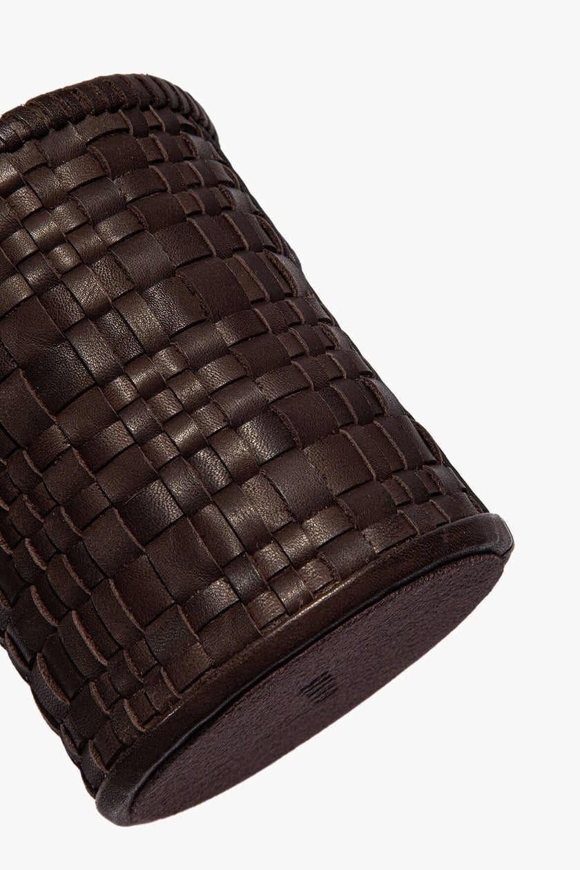 ROWE WOVEN LEATHER CANDLE ESPRESSO - Image 4