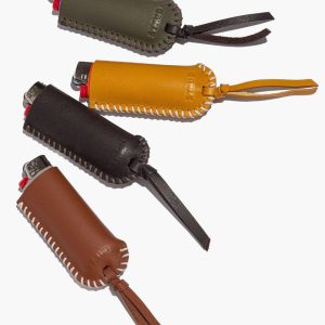 PYRE LEATHER LIGHTER COVER ESPRESSO