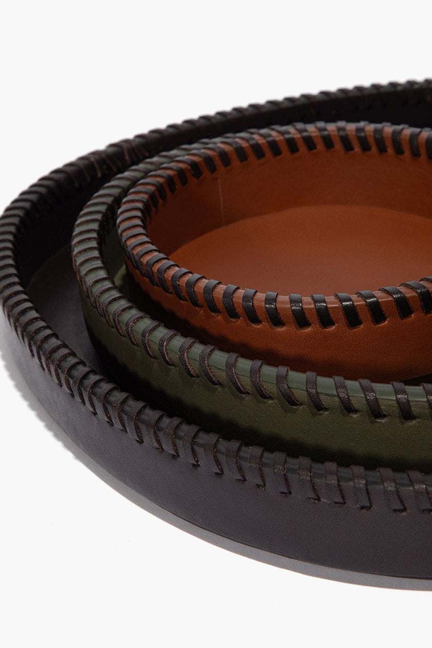 FOUNDRY LEATHER TRAYS ESPRESSO MOSS TAN - Image 2