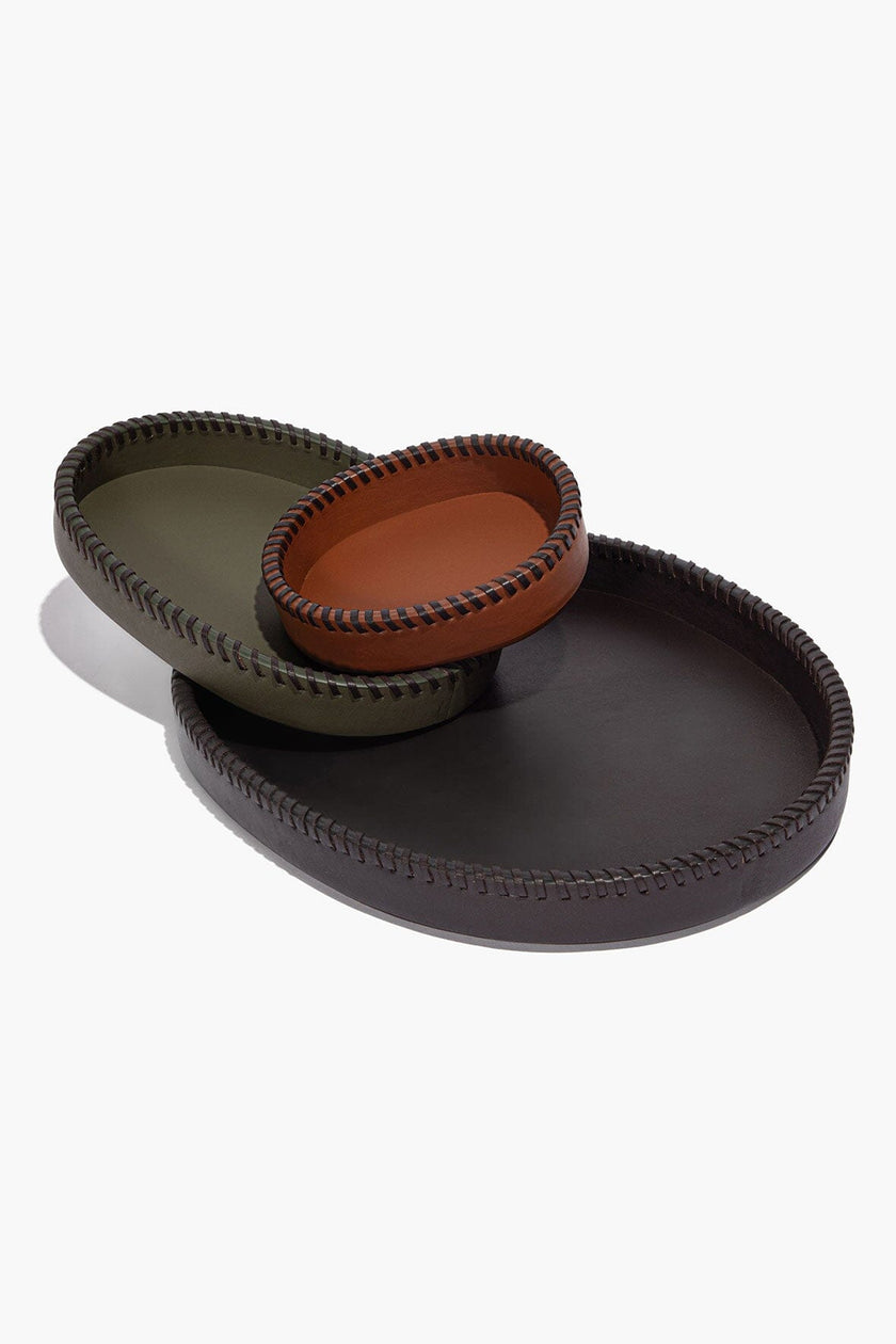 FOUNDRY LEATHER TRAYS ESPRESSO MOSS TAN - Image 3