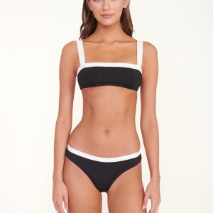 LIV BIKINI TOP  BLACK WHITE