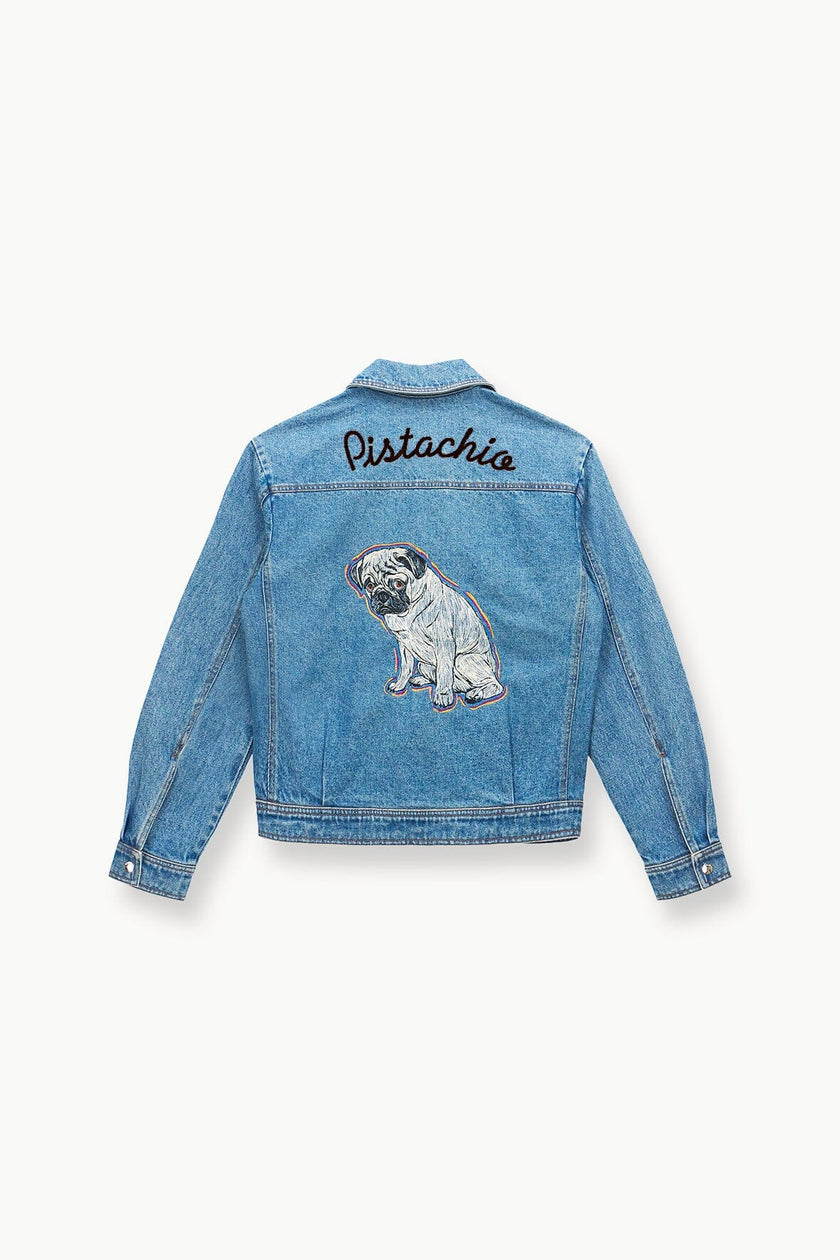 CUSTOM STAUD x C.BONZ OVERSIZED RYAN DENIM JACKET MEDIUM WASH - Image 2