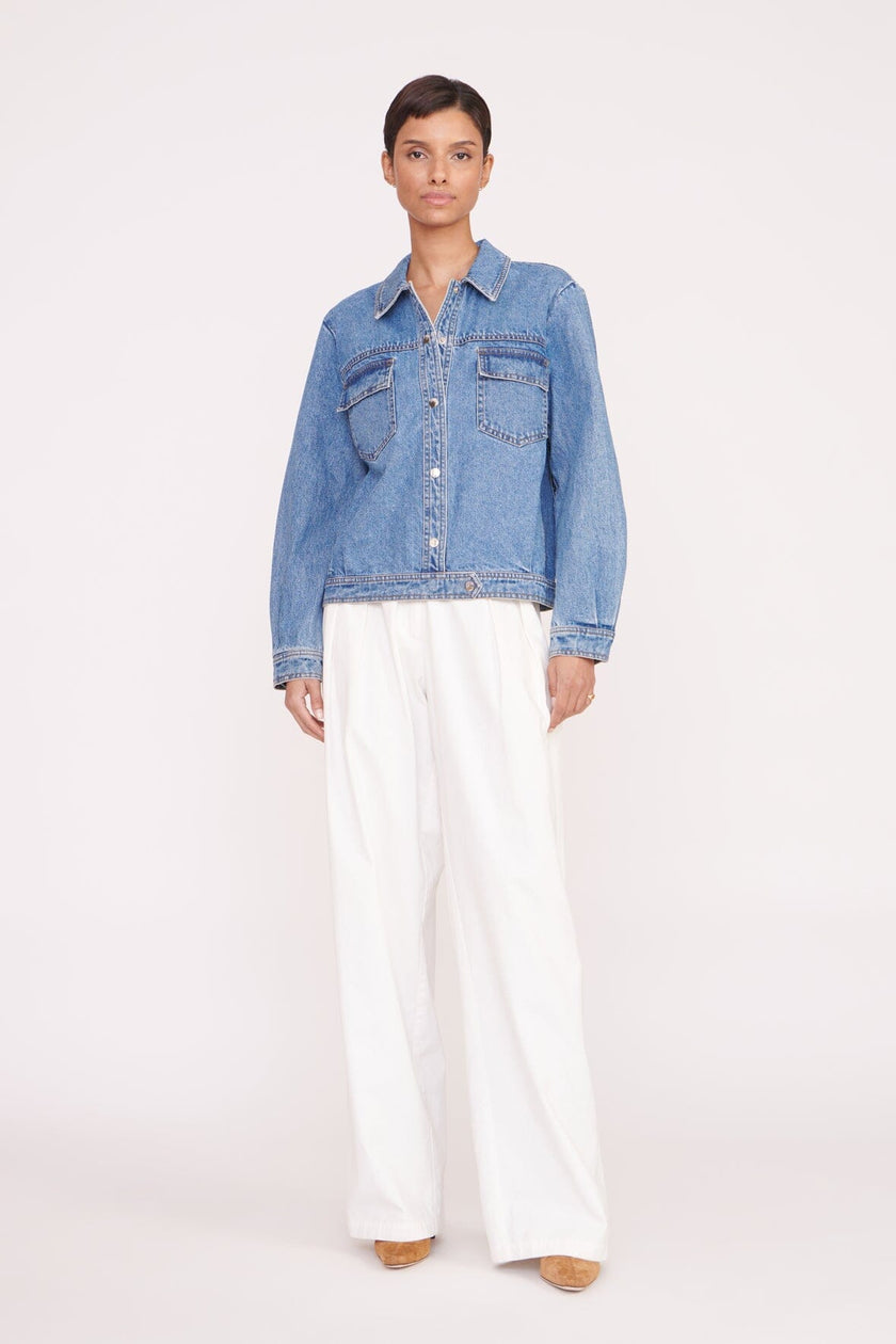 CUSTOM STAUD x C.BONZ OVERSIZED RYAN DENIM JACKET MEDIUM WASH - Image 4