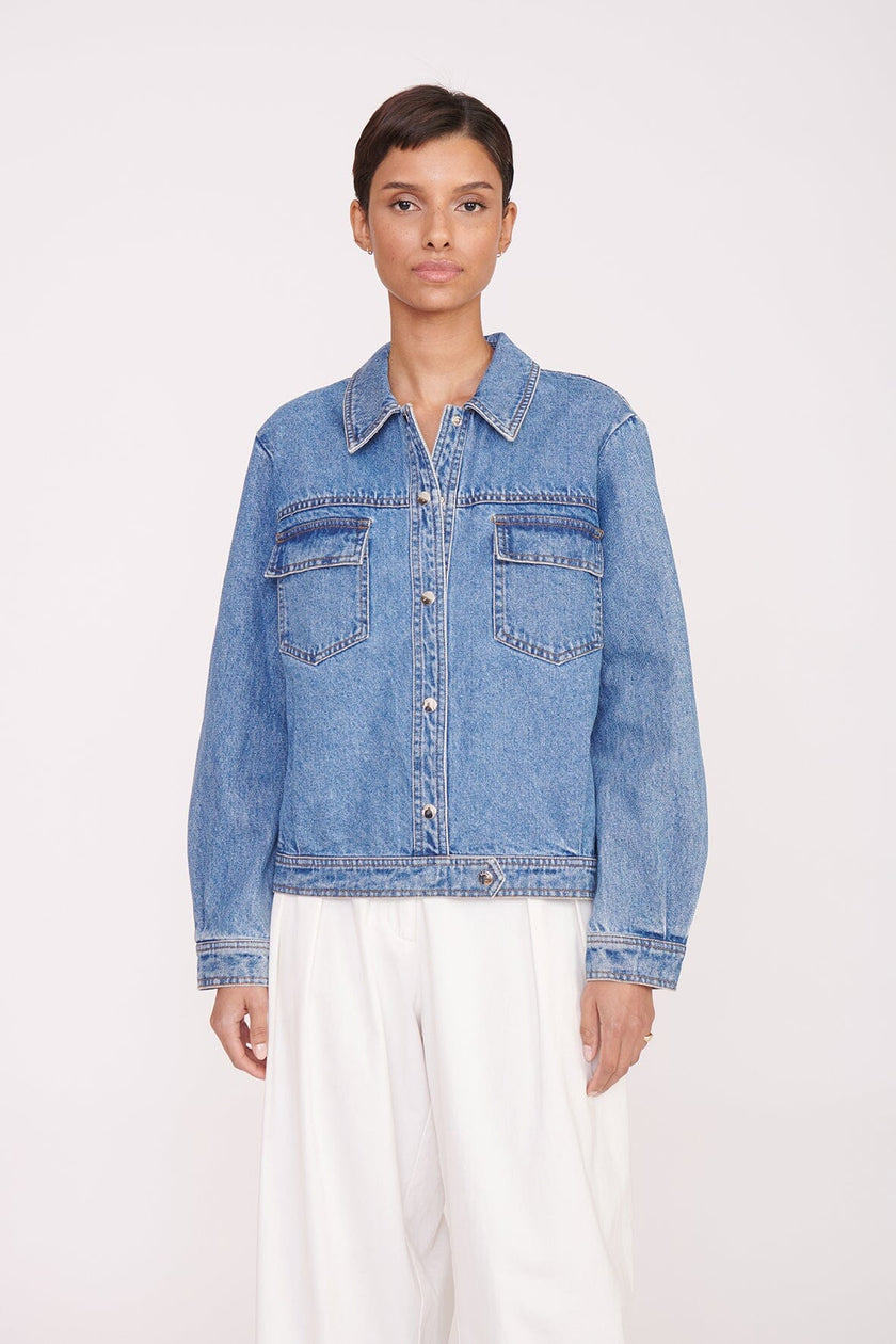 CUSTOM STAUD x C.BONZ OVERSIZED RYAN DENIM JACKET MEDIUM WASH - Image 5