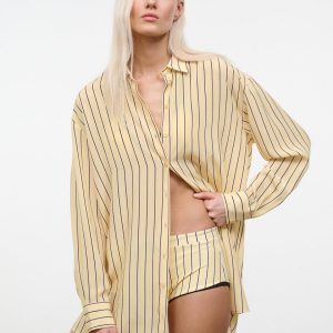 NOLAN SILK SHIRT  MONDAY STRIPE
