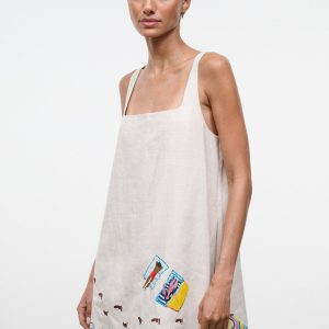 BRIO LINEN DRESS NATURAL