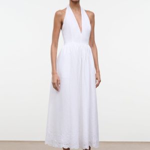 GRAZIA LINEN DRESS WHITE