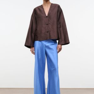 STROLL SILK DUPIONI PANT COAST