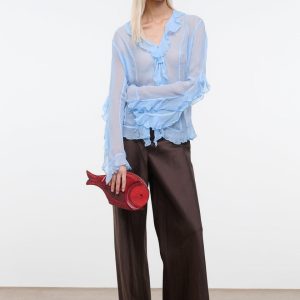 STROLL SILK DUPIONI PANT EARTH