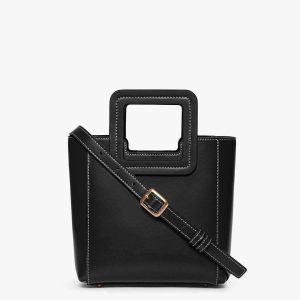 MINI SHIRLEY LEATHER BAG BLACK