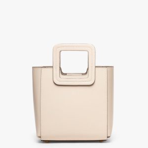 MINI SHIRLEY LEATHER BAG CREAM