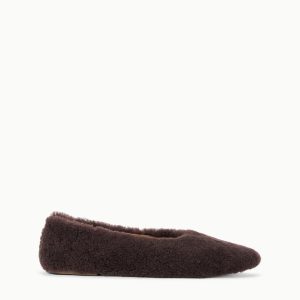 ALBA BALLET FLAT ESPRESSO SHEARLING