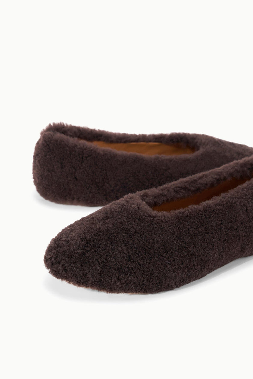 ALBA BALLET FLAT ESPRESSO SHEARLING - Image 6