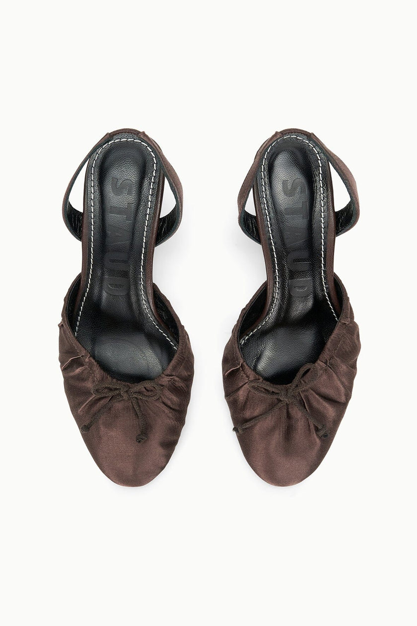 ALBA BALLET SLINGBACK ESPRESSO SATIN - Image 8