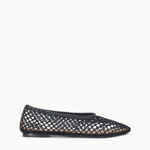 ALBA BALLET FLAT BLACK NETTING