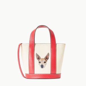 CUSTOM ALLORA MINI TOTE CREAM RED ROSE