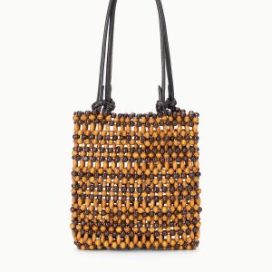 BAJA MINI TOTE MULTI WOOD BEADS