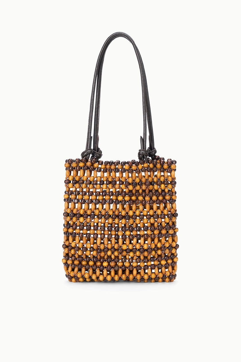 BAJA MINI TOTE MULTI WOOD BEADS