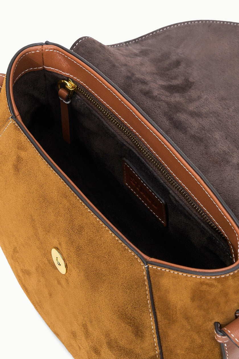 BELLA SADDLE BAG TAN SUEDE - Image 5
